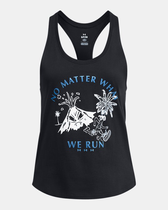 Women's UA Launch Tank in Black image number 2